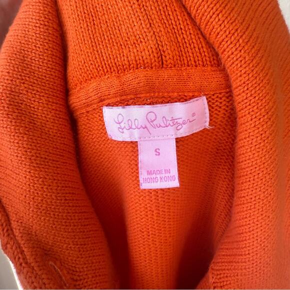 Lilly Pulitzer Orange Button-Detail Women's Sweater size small - Picture 4 of 4